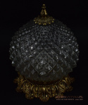 Eklektyczny plafon lampa sufitowa kula z karbowanym kloszem plafoniera vintage(nr.129)