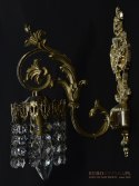 Ekskluzywne kinkiety z kryształami lampy ścienne do lustra mosiężne oświetlenie