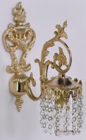 Ekskluzywne kinkiety z kryształami lampy ścienne do lustra mosiężne oświetlenie