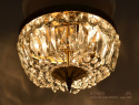 Ekstrawagancki plafon kryształowy antyk lampa okrągła wisząca oświetlenie z lat 1920
