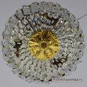 Ekstrawagancki plafon kryształowy antyk lampa okrągła wisząca oświetlenie z lat 1920