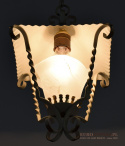 Kuta lampa do ganku sufitowa w kremowym kolorze lampy rustykalne retro vintage