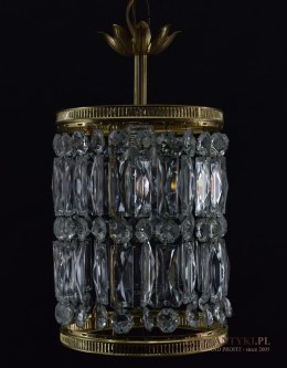 Lampa kryształowa walec z kryształów lampka sufitowa ekskluzywna starodawna retro