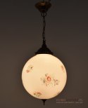Lampa szklana kula wisząca na sufit zwis retro vintage rustykalny do wiejskiej chaty