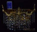 2 stare kinkiety kryształowe lampki ścienne zabytkowe złoto i kryształy antyki
