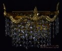 2 stare kinkiety kryształowe lampki ścienne zabytkowe złoto i kryształy antyki