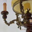 Góralska lampa sufitowa do wiejskiej chaty oświetlenie retro rustyk