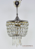 Lampa kryształowa łazienkowa retro lampka wisząca do stylowego pomieszczenia antyki