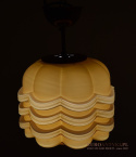 Miodowy klosz lampa sufitowa z florystycznym miodowym kloszem oświetlenie retro