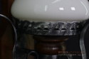 2 duże kinkiety rustykalne lampki włościańskie ścienne z kloszem antyki retro vintage