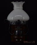 2 duże kinkiety rustykalne lampki włościańskie ścienne z kloszem antyki retro vintage