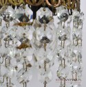 2 kryształowe kinkiety vintage lampki na ściane z kryształami antyki do klimatycznych pomieszczeń