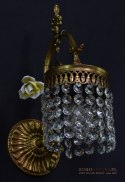 2 kryształowe kinkiety vintage lampki na ściane z kryształami antyki do klimatycznych pomieszczeń