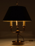 Empire lampka gabinetowa z zielonym abażurem oświetlenie Cesarstwo Francuskie antyki do domu