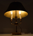 Empire lampka gabinetowa z zielonym abażurem oświetlenie Cesarstwo Francuskie antyki do domu