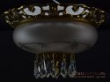 Nietypowy plafon ekskluzywny z kryształami ekstrawagancka lampa sufitowa okrągła