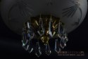 Nietypowy plafon ekskluzywny z kryształami ekstrawagancka lampa sufitowa okrągła