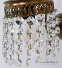 Retro kinkiet z kryształami vintage lampka ścienna lampa na ścianę
