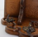 Antyk włościański wieszak dębowy rustykalna garderoba vintage wieszaki eklektyczne
