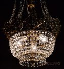 Kryształowa korona lampa z kryształami zwis kryształowy pałacowy żyrandol oświetlenie stylowe