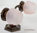 XL Duże kinkiety do dworku, gabinetu. Lampy ścienne z różowymi kloszami, oświetlenie Chesterfield.