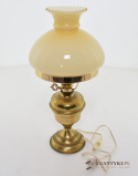lampa mosiężna z miodowym kloszem