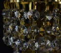 Antyk retro kinkiet kryształowy lampa ścienna z kryształami oświetlenie zabytkowe