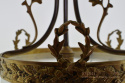 Secesyjna lampa sufitowa do pałacu zamku. Żyrandol antyczny ze szlifowanym kloszem antyk Art Nouveau