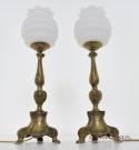 2 pałacowe lampy na stolik
