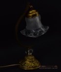 Antyczna lampa stołowa z ruchomym kloszem