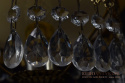 Stara francuska lampa stołowa z kryształami