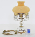 Stara francuska lampa stołowa z kryształami