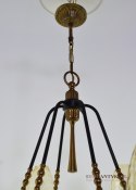 Duża okrągła lampa rustykalna do knajpy