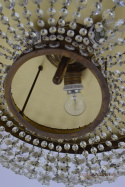 Duży bogaty plafon kryształowy Swarovski. Lampy antyczne.