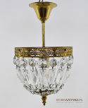 Kryształowa lampa sufitowa Belle Epoque. Antyczne lampy.