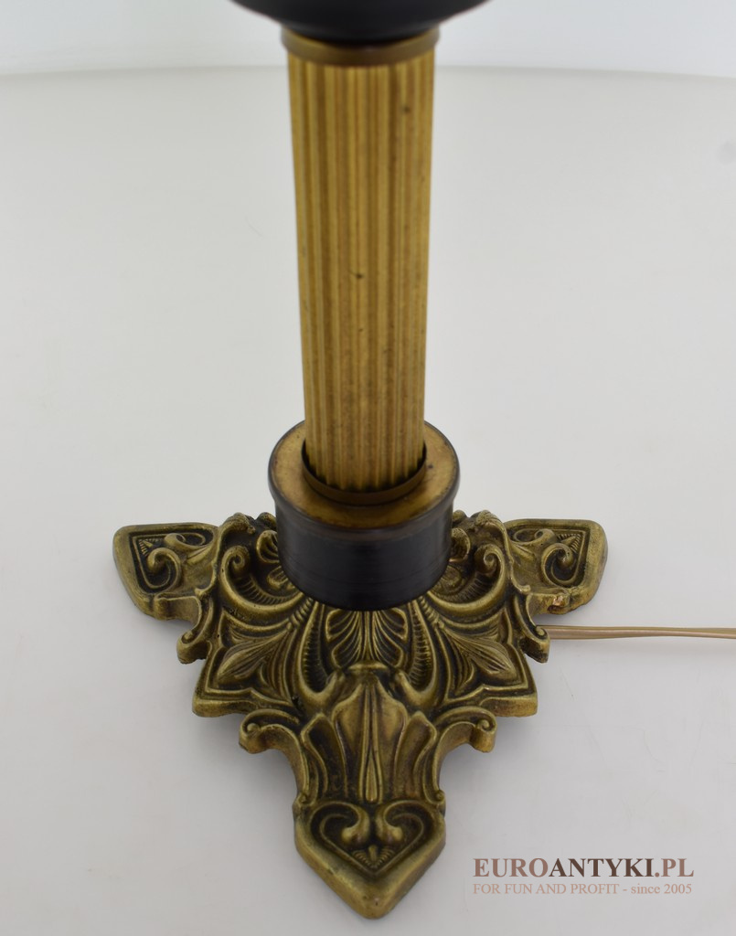Antyczna lampa gabinetowa w stylu Empire. Lampa na biurko.