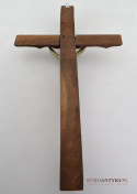 Duży antyczny krzyż z Jezusem Chrystusem. Antyki kościelne.