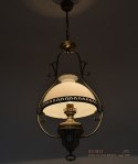 Stara srebrna lampa sufitowa. Retro lampy vintage.