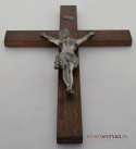 Ukrzyżowany Jezus Chrystus. INRI krzyż antyczny z lat 1900.