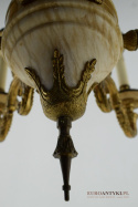 Zamkowy żyrandol marmurowy z lat 1930. Antyczne lampy.