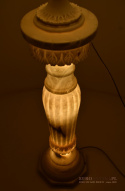 Alabastrowa lampa kolumna do zamku, pałacu. Unikatowe lampy.