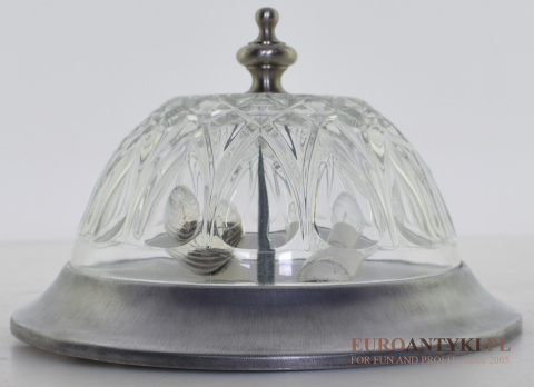 Zabytkowy srebrny plafon w stylu vintage retro. Lampy antyki.