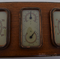 Muzealny barometr, termometr, hygrometr, zegar. Antyki starocie.