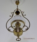 Rustykalna lampa wisząca srebrno złota. Lampy retro vintage.