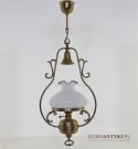 Rustykalna lampa wisząca srebrno złota. Lampy retro vintage.