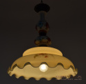 Cottage core lampa sufitowa w ciepłym rustykalnym stylu. Lampy retro vintage.