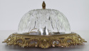 XL! Pałacowy plafon mosiężny z pięknym kloszem. Lampy retro.