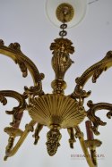 Muzealny żyrandol mosiężny do zamku, pałacu. Lampy antyki.