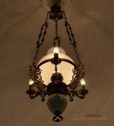 Duża lampa wisząca w stylu rustyk, cottagecore. Unikatowe lampy.
