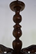 Eklektyczny drewniany żyrandol salonowy. Lampy unikatowe.